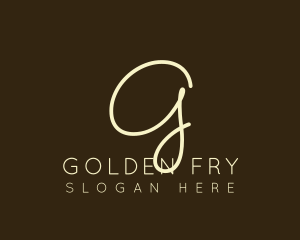 Golden Beauty Script logo design