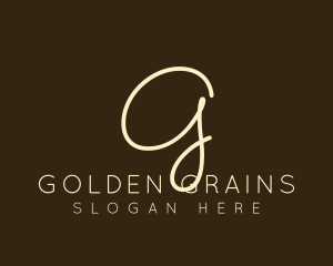 Golden Beauty Script logo design