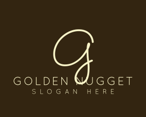 Golden Beauty Script logo design