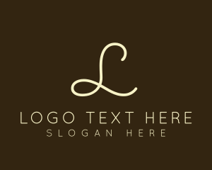 Fashion Design - Golden Beauty Script logo design