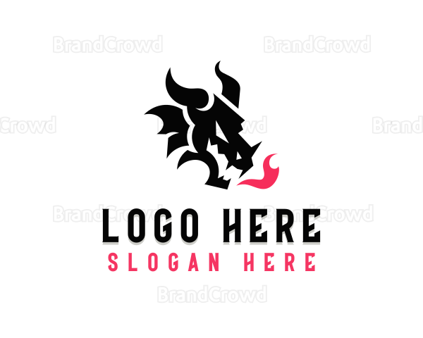 Fire Dragon Horns Logo