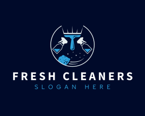 Disinfection Maintenance Cleaner logo design