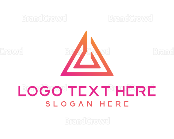 Geometric Arrow Triangle Logo