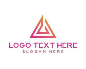 Saas - Geometric Arrow Triangle logo design