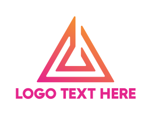 Flat - Abstract Pink Arrow logo design