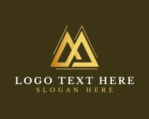 Professional - Golden Deluxe Letter M logo design