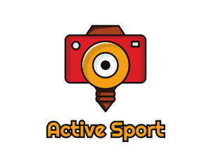 Aperture - Camera Flash Bulb logo design