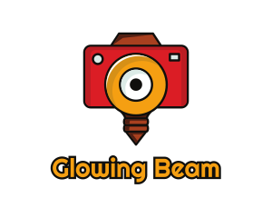 Camera Flash Bulb  logo design