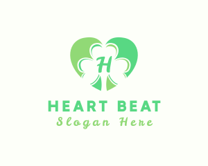 Clover Heart Letter logo design