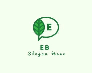 Garden - Natural Leaf Environment Chat logo design