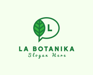 Letter - Natural Leaf Environment Chat logo design
