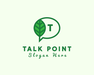 Speak - Natural Leaf Environment Chat logo design