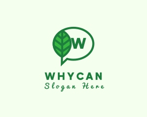 Message - Natural Leaf Environment Chat logo design