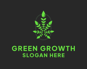 Plant Weed Cannabis logo design