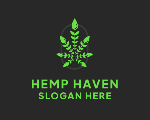 Plant Weed Cannabis logo design