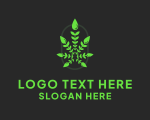 Plantation - Plant Weed Cannabis logo design