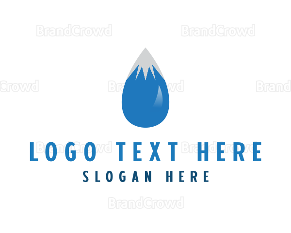 Water Droplet Mountain Logo