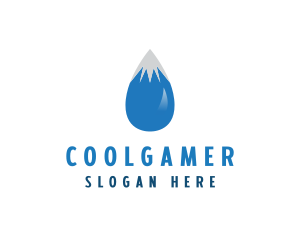 Ice - Water Droplet Mountain logo design