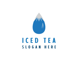 Water Droplet Mountain logo design