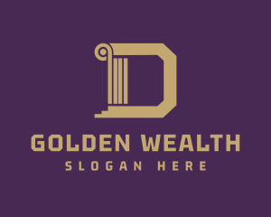 Fortune - Golden Letter D logo design