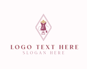 Sewing - Fashion Sewing Mannequin logo design