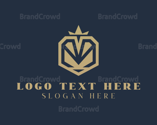 Crown Shield Letter M Logo