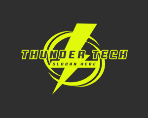 Thunder Power Lightning logo design