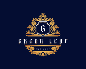 Royal Leaf Shield logo design