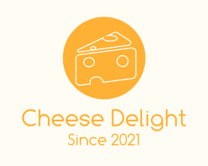 Cheese - Swiss Cheese Slice logo design