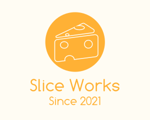 Slice - Swiss Cheese Slice logo design