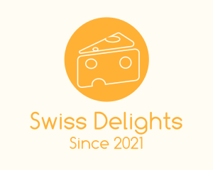 Swiss Cheese Slice logo design