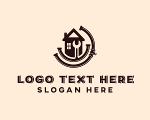 Industrial - Home Plumbing Wrench logo design