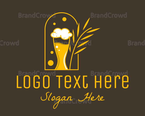 Beer Mug Wheat Logo