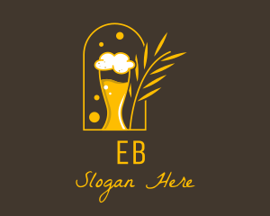 Beer Mug Wheat Logo