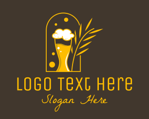 Beer Mug Wheat Logo
