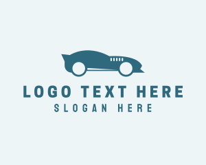 Fast - Blue Sports Car logo design