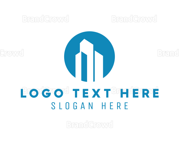 Simple Skyscraper Building Logo
