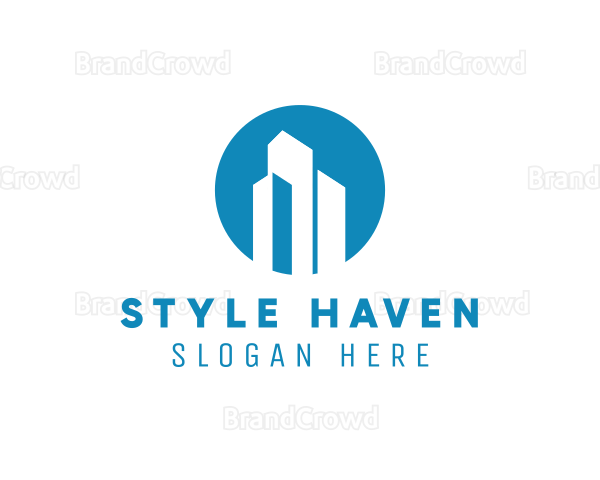 Simple Skyscraper Building Logo