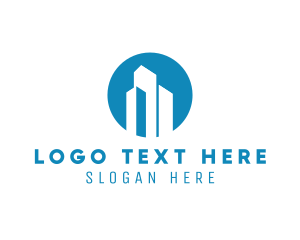 Simple Skyscraper Building Logo