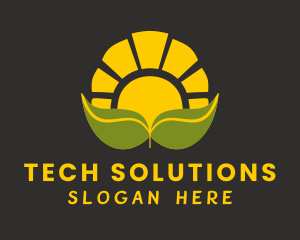 Sun Farming Leaf Logo