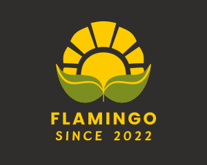 Landscaping - Sun Farming Leaf logo design
