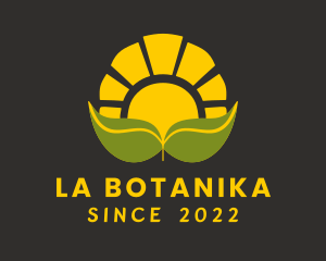 Farming - Sun Farming Leaf logo design
