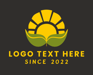 Sun - Sun Farming Leaf logo design