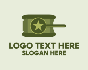 Camouflage - Army Star Tank logo design