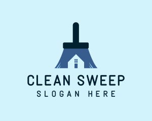 Sweeping - House Cleaning Service logo design