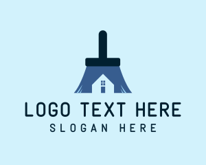 Sweeping - House Cleaning Service logo design