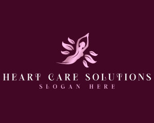 Flower Massage Self Care logo design