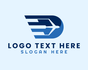 Shipping - Airplane Cargo Logistics logo design