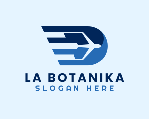 Airplane Cargo Logistics Logo
