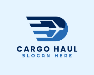 Airplane Cargo Logistics logo design